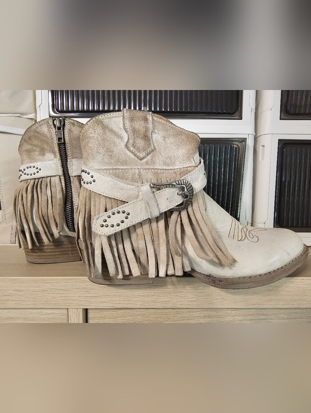 Sterling River Women's Fringed Western Ankle Boots
